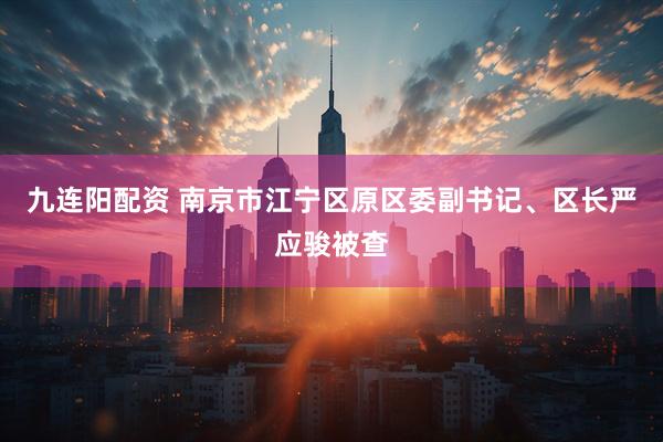 九连阳配资 南京市江宁区原区委副书记、区长严应骏被查